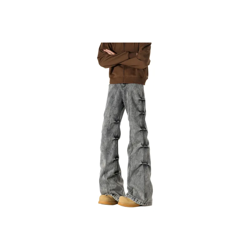 FALIAMS Jeans Unisex Black Gray Color-0