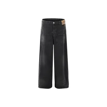 YINLEI Jeans Unisex Black