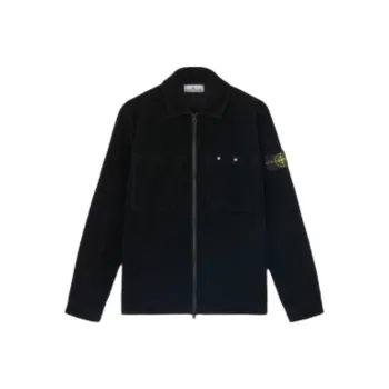 STONE ISLAND Logo Patch Corduroy Shirt Jacket