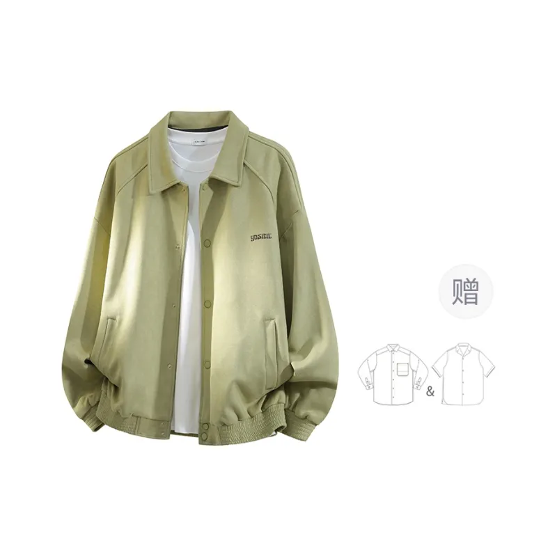 YOSICIL Jackets Coats Men's Matcha Green-16