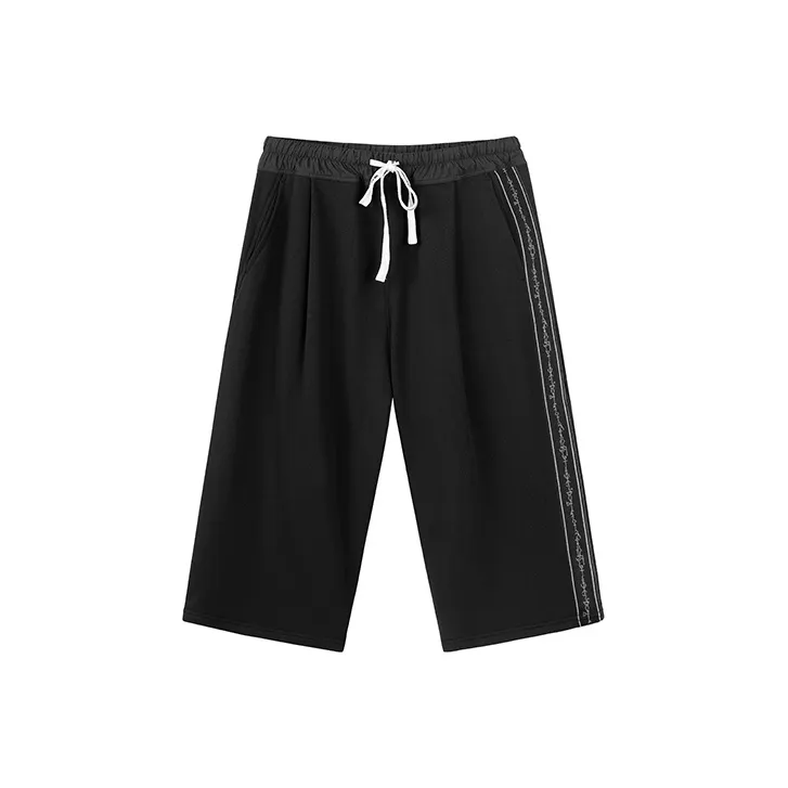 RICKYOUNG Straight Casual Pants Unisex Black-0