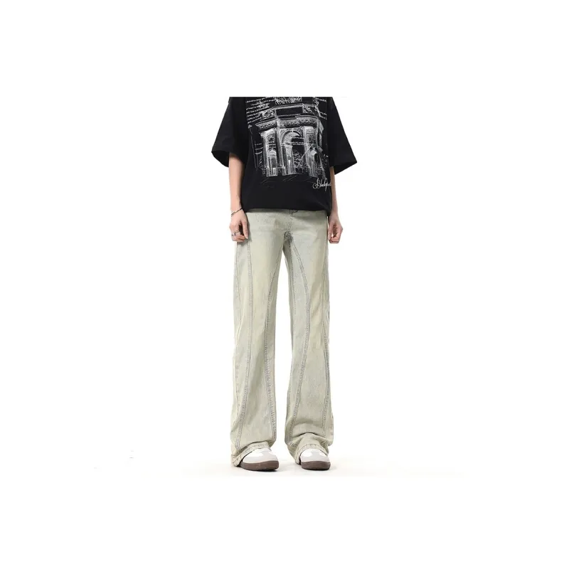 PANDA ADEVIL Jeans Unisex Yellow Mud-0