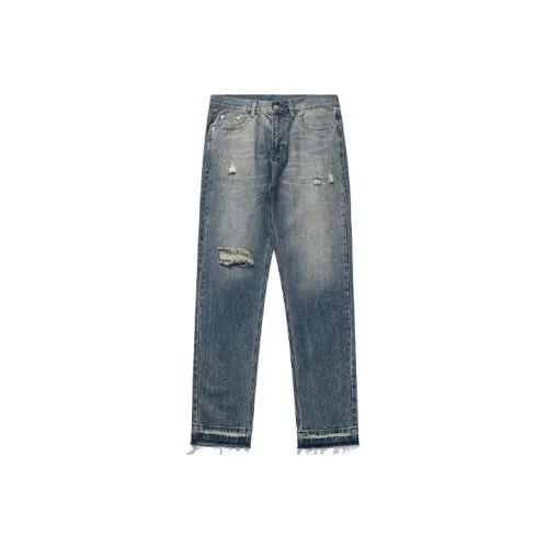 FEAROM Jeans Unisex Vintage Blue