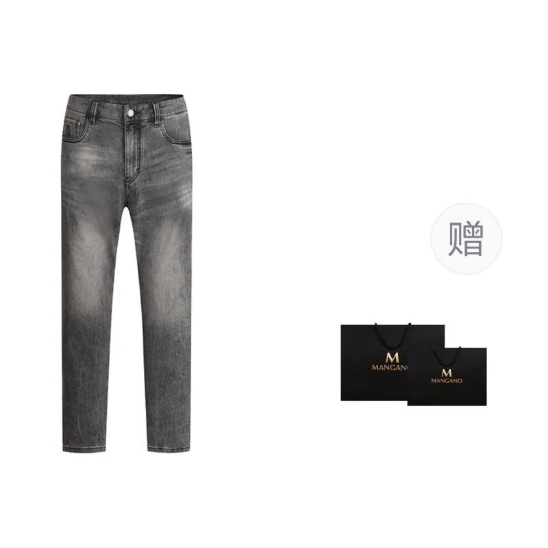 MANGANO Jeans Men's Gray Includes Brand Shopping Bag-2
