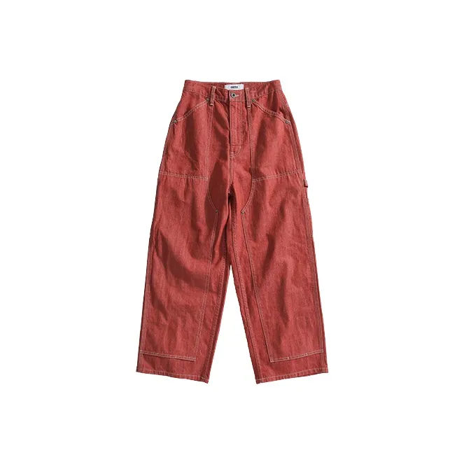Prth Promethean Wide Leg Jeans Unisex Red-0