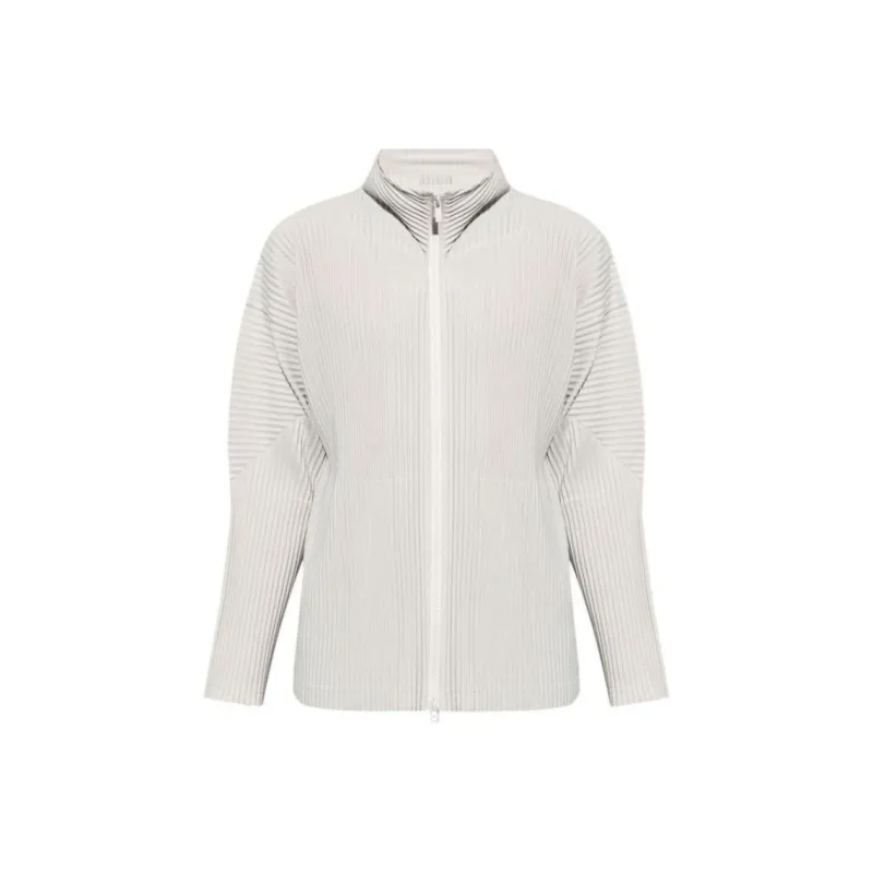 Homme Plissé Issey Miyake Pleated Zip up Hoodie-0
