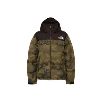 THE NORTH FACE Novelty Nuptse Jacket Green Camouflage Men's Japan Version