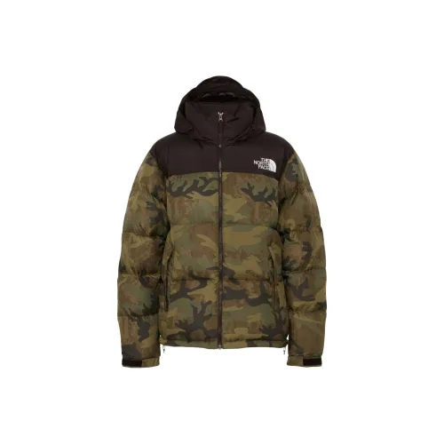 THE NORTH FACE Novelty Nuptse Jacket Green Camouflage Men's Japan Version