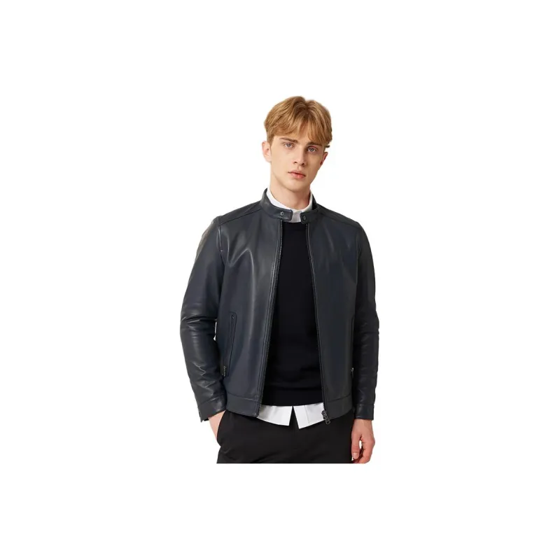 HAZZYS Leather Jackets Men-0