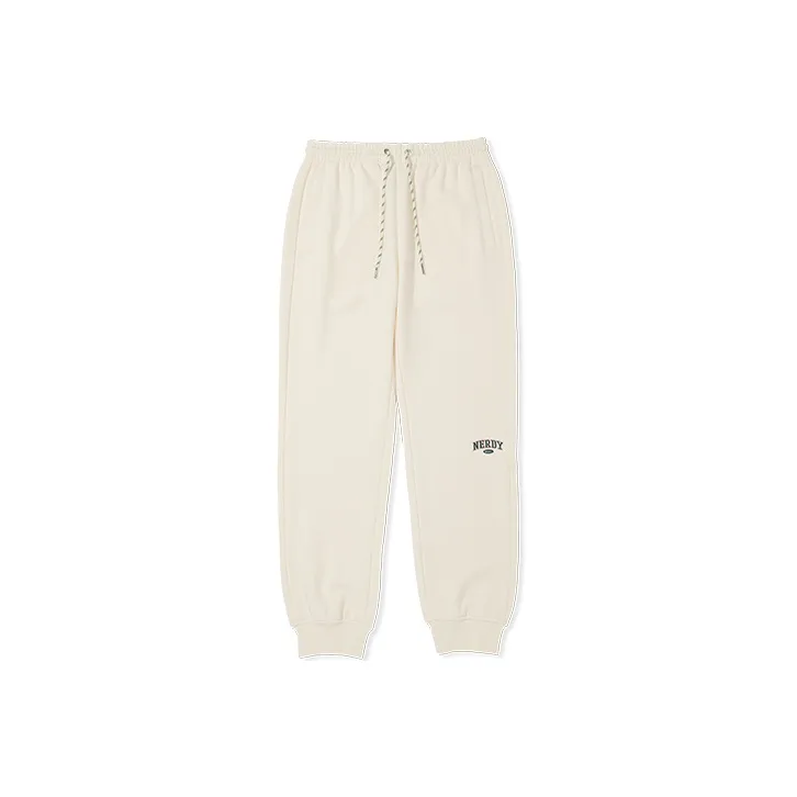NERDY FW22 Casual Pants Unisex Cream-0