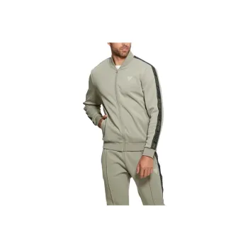 GUESS Kermit Full-Zip Sweatshirt Jackets Coats Men's Light Green