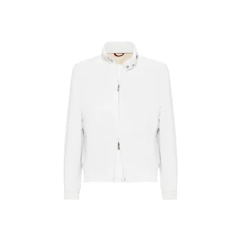Brunello Cucinelli High Neck Zip Up Bomber Jacket