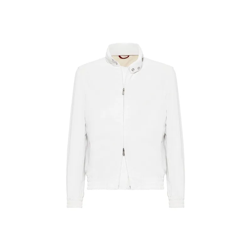 Brunello Cucinelli High Neck Zip Up Bomber Jacket-0