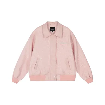 A Chock Leather Jacket Unisex Light Pink
