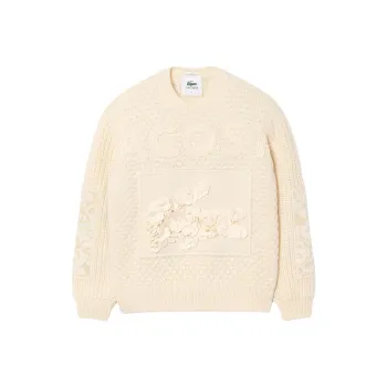 LACOSTE X Lemarié Floral appliqué Sweater