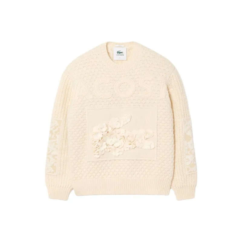 LACOSTE X Lemarié Floral appliqué Sweater-0
