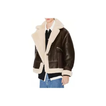 KENZO FW23 Leather Jacket Men's Brown