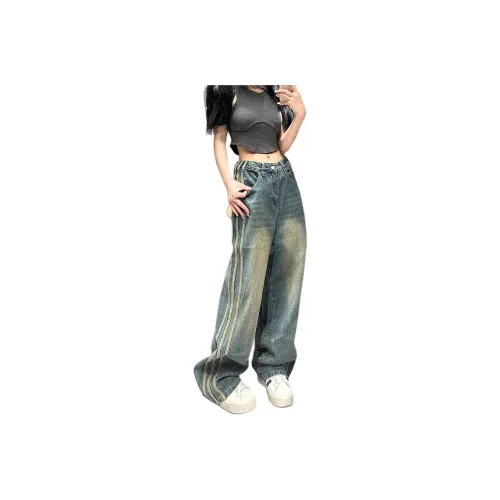 DUATOGE Jeans Men's Vintage Blue 