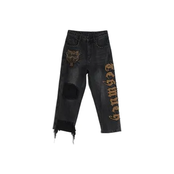 TCH Jeans Unisex Black Base Gold Logo