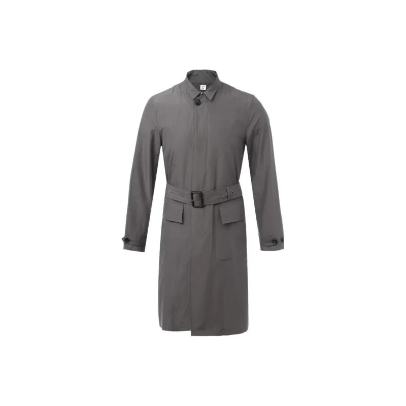 Burberry Trench Coats Men Gray-0