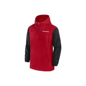 Nike Georgia Bulldogs Sideline Pre Game Player Men's Nike College 1/2 Zip Hooded Jacket