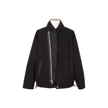 Sacai Long Sleeved Buttoned Layered Jacket