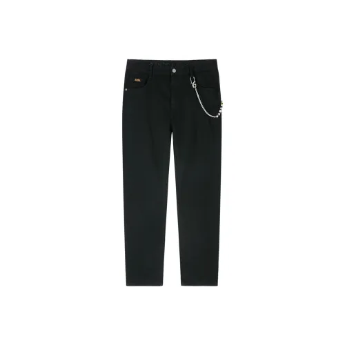 DAVID NAMAN raw-hem jeans Men Black