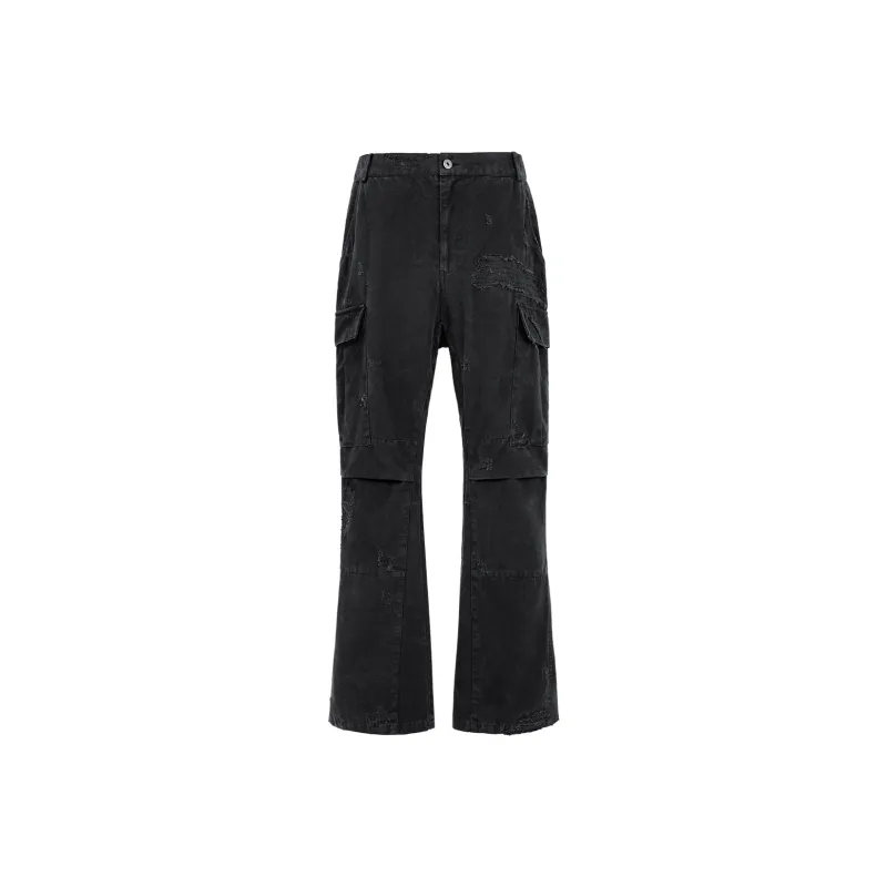 UNDERWATER Large Pocket Bootcut Cargo Pants Unisex-0