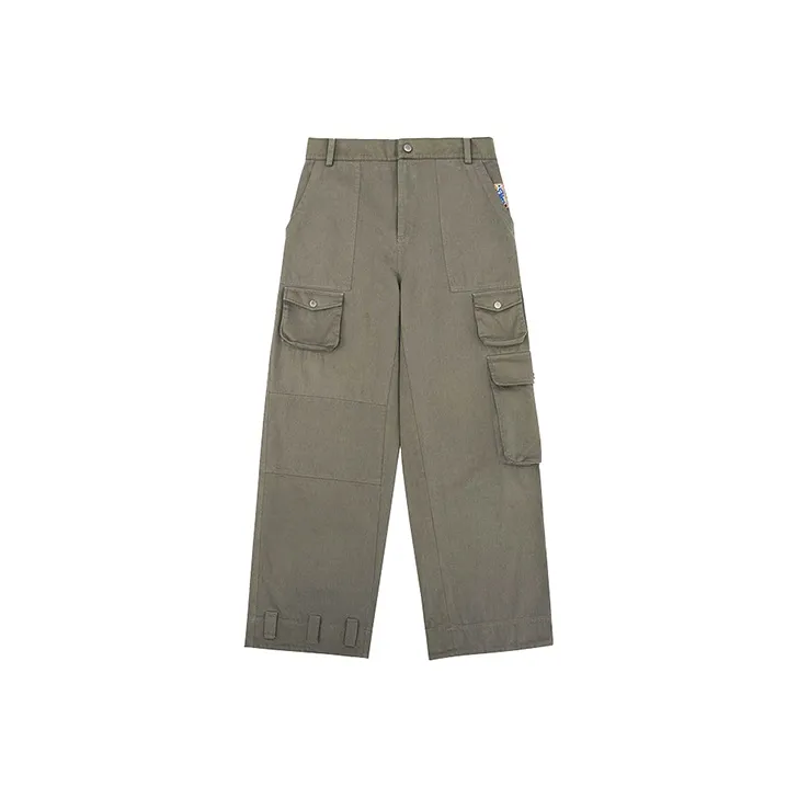 PROS BY CH FW22 Casual Pants Unisex Army Green-0