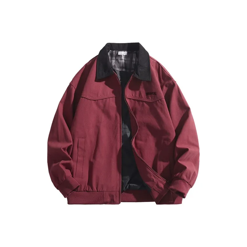 YOSICIL Jackets Coats Men's Jam Fruit Red-0