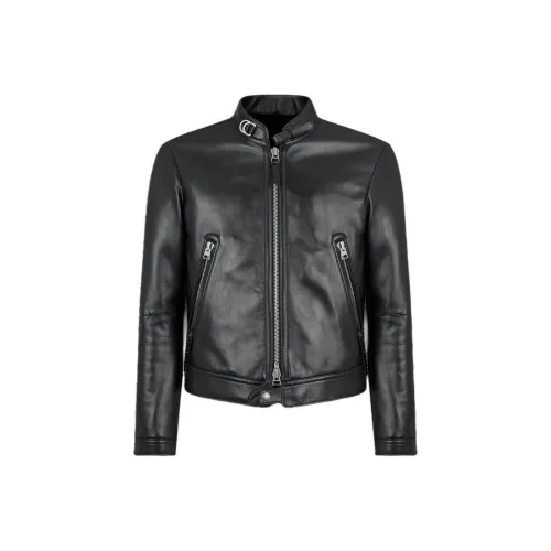 TOM FORD Shiny Plonge Cafe Biker Jacket