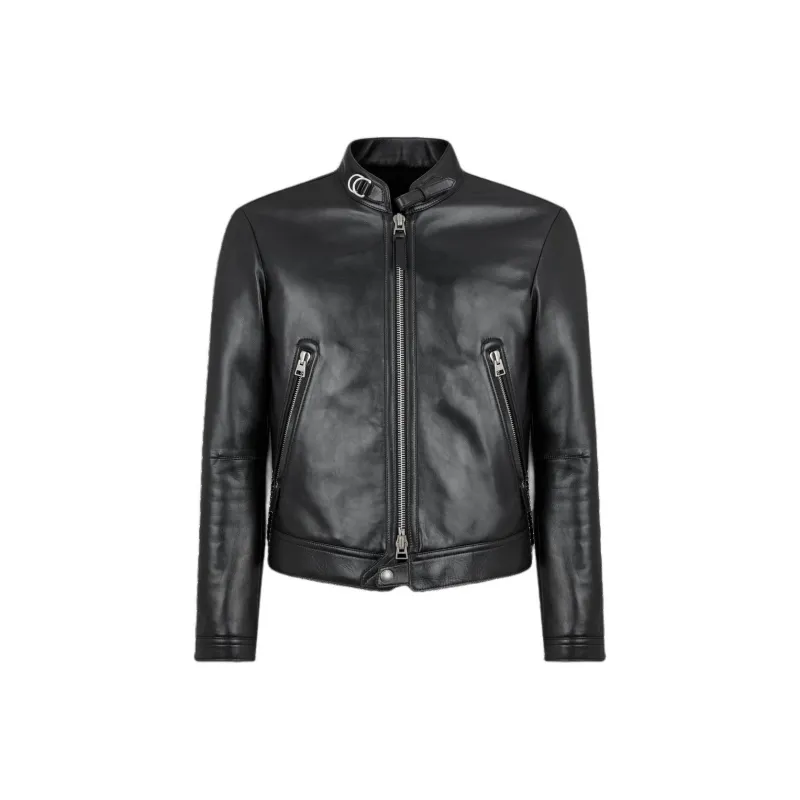 TOM FORD Shiny Plonge Cafe Biker Jacket-0