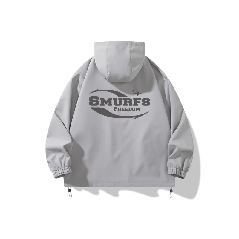 The Smurfs Jackets Coats Unisex Light Gray Green-6
