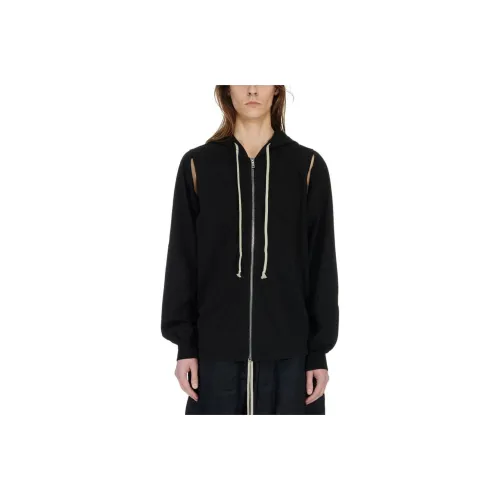Rick Owens DRKSHDW Jumbo Hoodie Compact Heavy Cotton Jersey Jackets Coats Men's Black