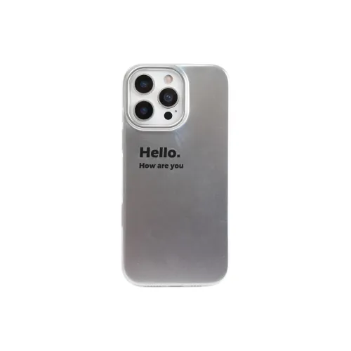 Sopi Acrylic Material Matte Plated Silver Text Phone Cases Compatible With IPhone 16/15 Pro Max/Apple 13/14 Pro/Max