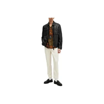 ALLSAINTS Leather Jacket Men's Black
