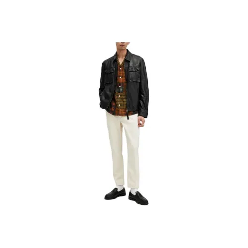 ALLSAINTS Leather Jacket Men's Black