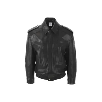 OSOI FW23 Leather Jacket Unisex Black