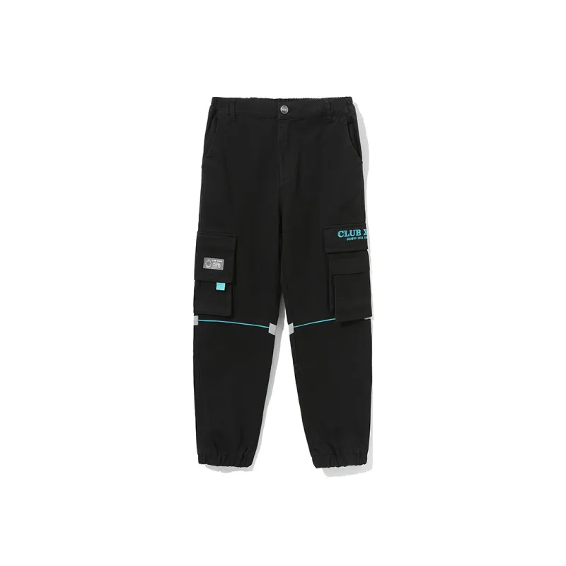 Clubxxhh Moderate Casual Pants Unisex Black-0