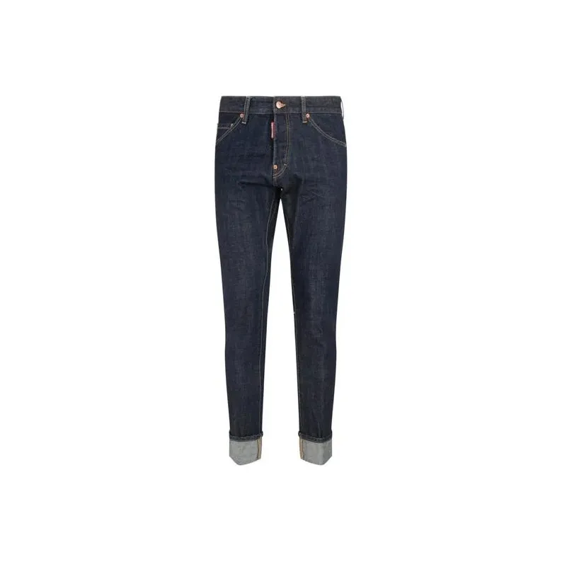 DSQUARED 2 Logo Patch Straight Leg Jeans-0