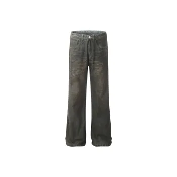 YINLEI Jeans Unisex Dirty Gray