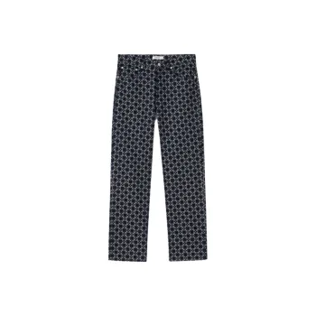 Sandro Square Cross Pattern Jeans