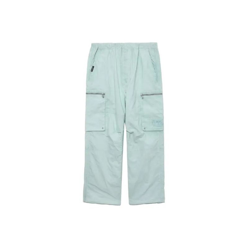 Izzue Logo embroidery Crinkled Cargo Trousers-5