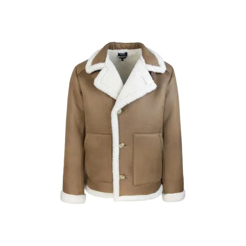 A.P.C Single Breasted Shearling Coat