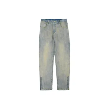 BENMYSHOWER Straight Jeans Unisex Yellow Mud