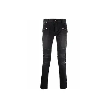 BALMAIN Ribbed Panels Slim fit Jeans