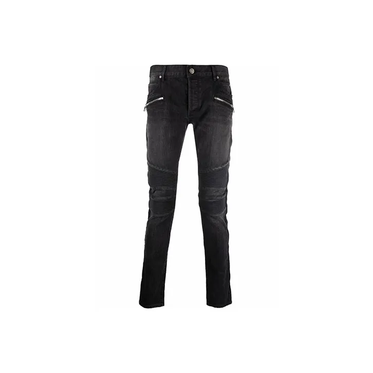 BALMAIN Ribbed Panels Slim fit Jeans-0