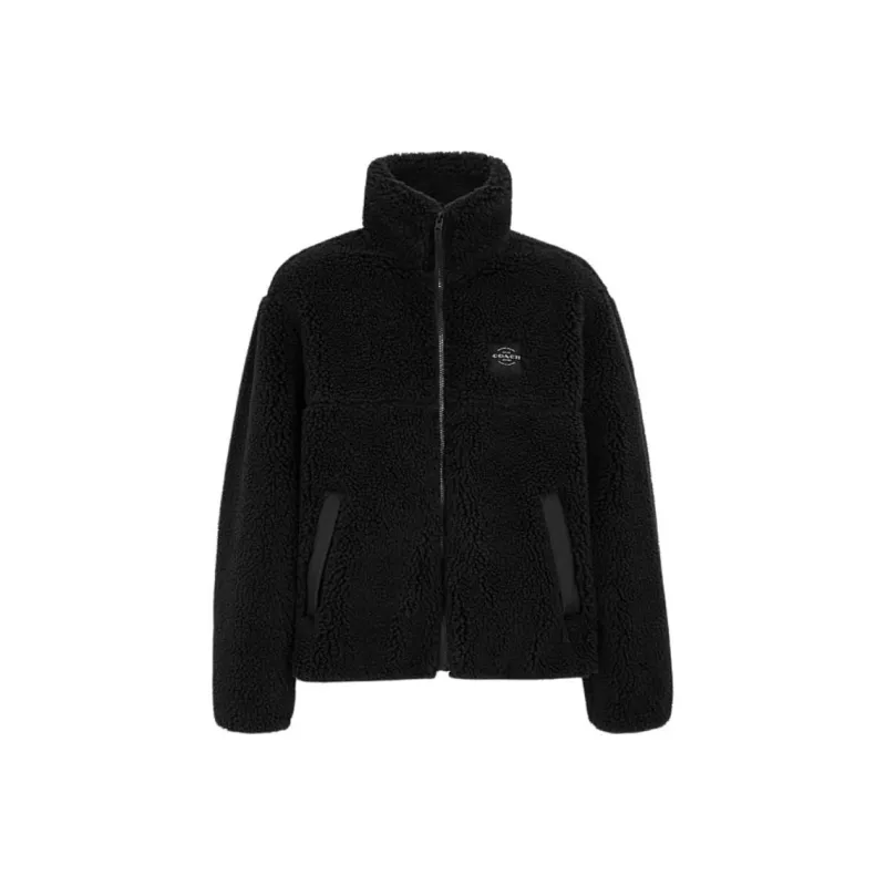 COACH Velvet feel Coat Men's Black-0