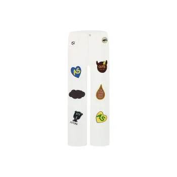 A11SLAVE Straight Moderate Jeans Unisex White