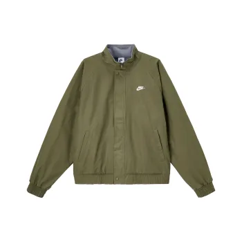 Nike Club Jacket Men's Medium Olive Green/White